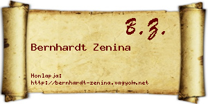 Bernhardt Zenina névjegykártya